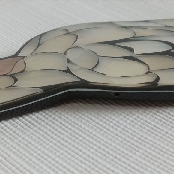 Vintage Unsigned Lee Sands Dyed Mother Of Pearl Large Parrot Statement Pendant - Picture 4 of 10